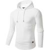imageJMIERR Mens Fashion Hoodies Fleece Long Sleeve Athletic Sweatshirt Pullover T ShirtsWhite