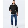 imageJMIERR Mens Hoodies Pullover Casual Cotton Fleece Hooded Sweatshirts Long Sleeve ShirtsBlack