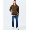 imageJMIERR Mens Hoodies Pullover Casual Cotton Fleece Hooded Sweatshirts Long Sleeve ShirtsBrown
