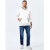 imageJMIERR Mens Hoodies Pullover Casual Cotton Fleece Hooded Sweatshirts Long Sleeve ShirtsWhite