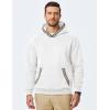 imageJMIERR Mens Hoodies Pullover Casual Cotton Fleece Hooded Sweatshirts Long Sleeve ShirtsWhite