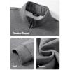 imageJMIERR Mens Quarter Zip Pullover Polo Sweater Mock Neck Long Sleeve Lightweight Fleece SweatshirtsMedium Grey