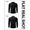 imageJMIERR Mens Casual Buttonless Polo Shirt Long Sleeve V Neck Ribbed Knit Golf ShirtsA Black