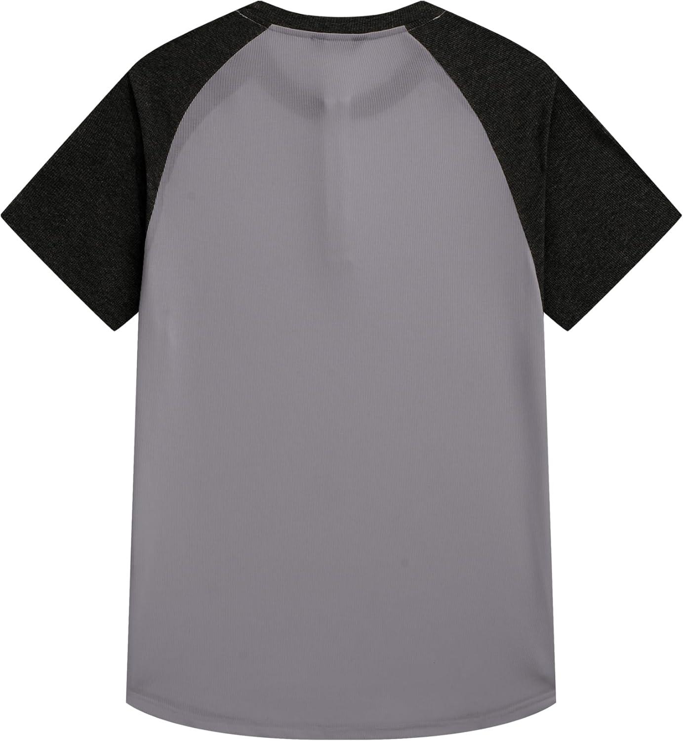 imageJMIERR Mens Muscle Slim Henley Shirts Crewneck Longline TShirt Gym Workout Athletic Shirt Tees with ButtonT Grey  Black