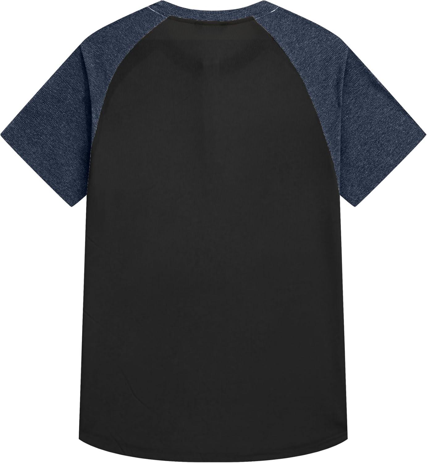 imageJMIERR Mens Muscle Slim Henley Shirts Crewneck Longline TShirt Gym Workout Athletic Shirt Tees with ButtonT Grey  Blue
