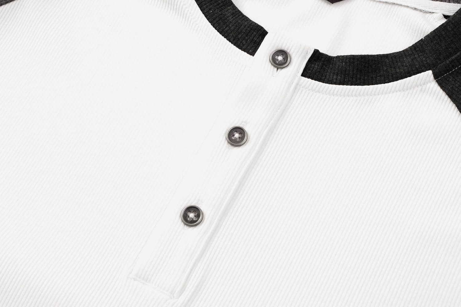 imageJMIERR Mens Muscle Slim Henley Shirts Crewneck Longline TShirt Gym Workout Athletic Shirt Tees with ButtonT White  Black