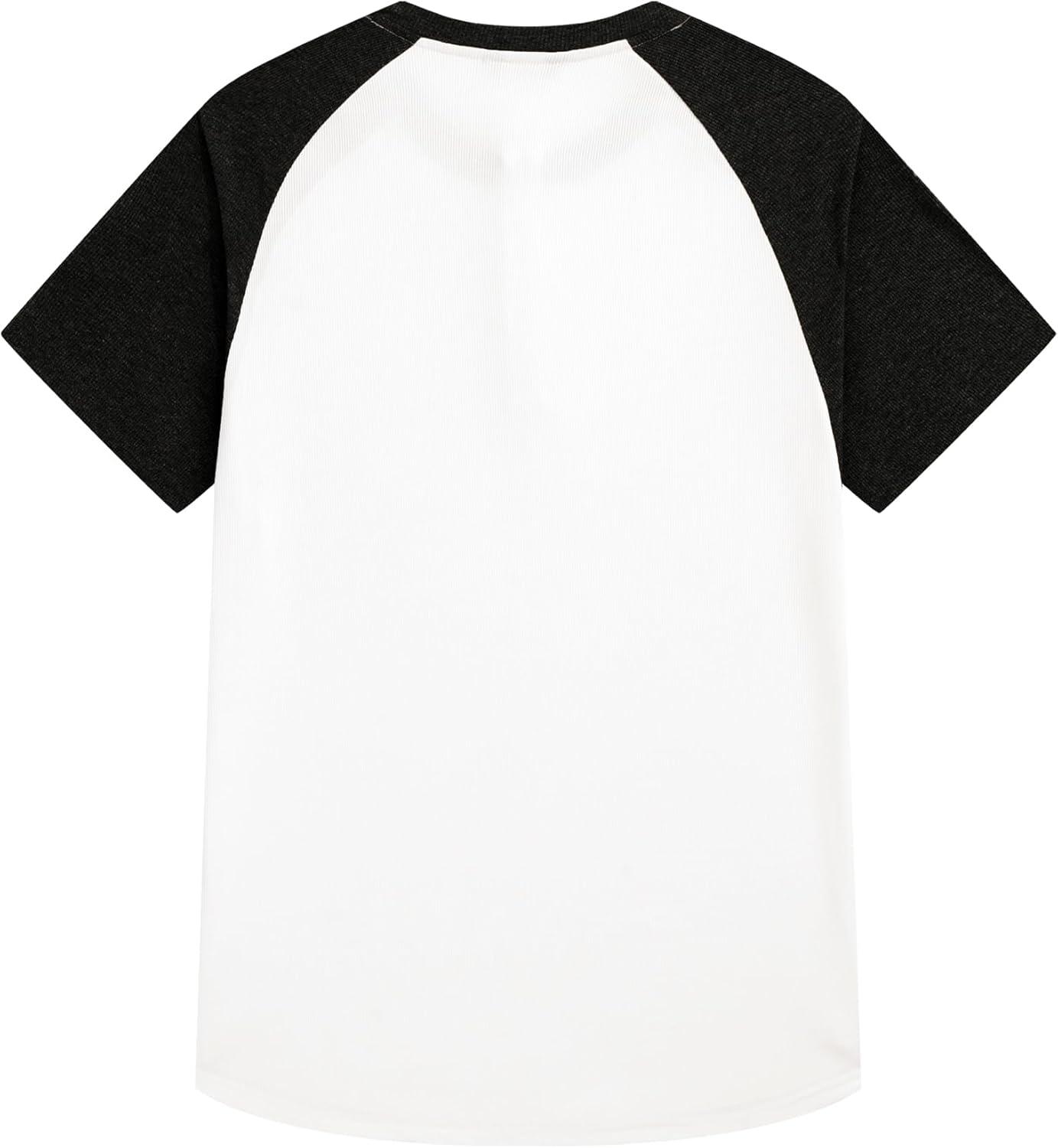 imageJMIERR Mens Muscle Slim Henley Shirts Crewneck Longline TShirt Gym Workout Athletic Shirt Tees with ButtonT White  Black