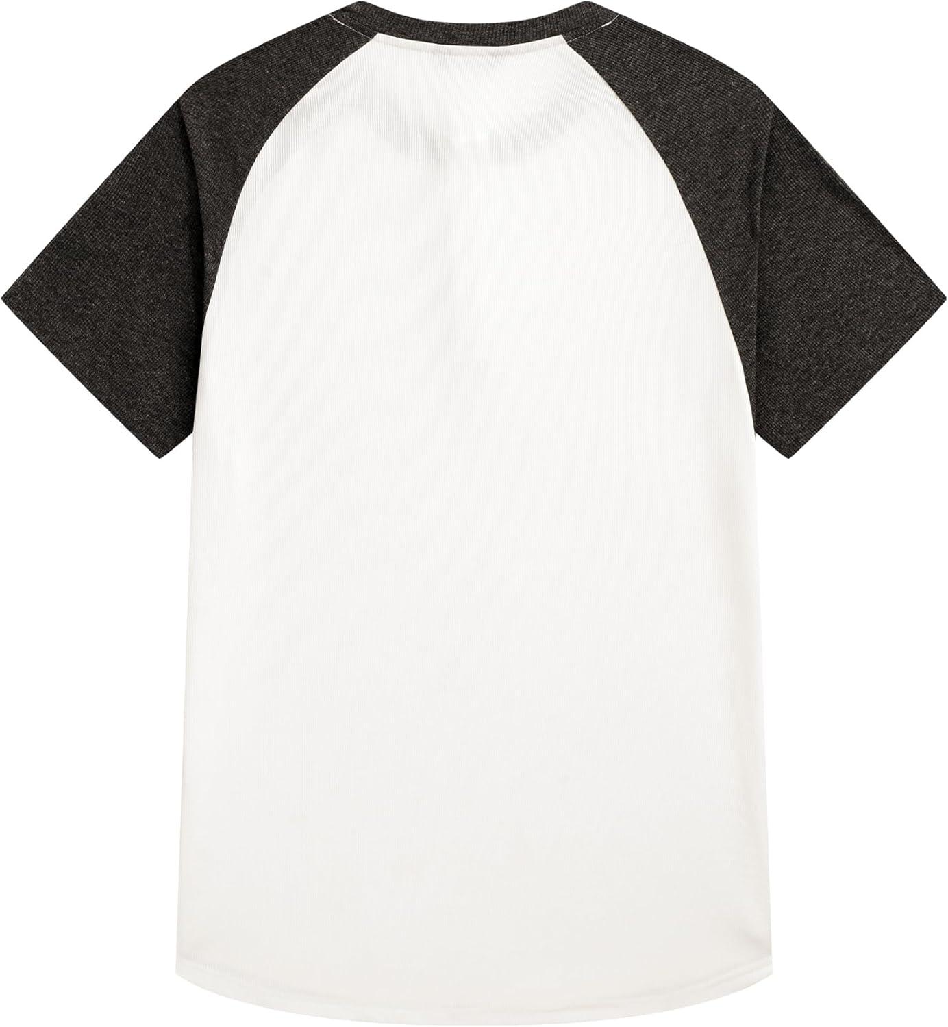 imageJMIERR Mens Muscle Slim Henley Shirts Crewneck Longline TShirt Gym Workout Athletic Shirt Tees with ButtonT White  Grey
