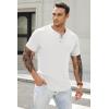 imageJMIERR Mens Muscle Slim Henley Shirts Crewneck Longline TShirt Gym Workout Athletic Shirt Tees with ButtonPackwhiteBlue
