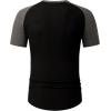 imageJMIERR Mens Muscle Slim Henley Shirts Crewneck Longline TShirt Gym Workout Athletic Shirt Tees with ButtonT Black  Grey