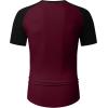 imageJMIERR Mens Muscle Slim Henley Shirts Crewneck Longline TShirt Gym Workout Athletic Shirt Tees with ButtonT Red  Black
