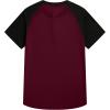 imageJMIERR Mens Muscle Slim Henley Shirts Crewneck Longline TShirt Gym Workout Athletic Shirt Tees with ButtonT Red  Black