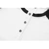 imageJMIERR Mens Muscle Slim Henley Shirts Crewneck Longline TShirt Gym Workout Athletic Shirt Tees with ButtonT White  Black