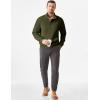 imageJMIERR Mens Warm Corduroy Sweatshirt Casual Stand Collar Quarter Fall Metal Button Pullover Sweaters Long Sleeve with PocketsA Jungle Green