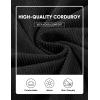 imageJMIERR Mens Warm Corduroy Sweatshirt Casual Stand Collar Quarter Fall Metal Button Pullover Sweaters Long Sleeve with PocketsB Carbon Grey