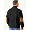 imageJMIERR Mens Warm Corduroy Sweatshirt Casual Stand Collar Quarter Fall Metal Button Pullover Sweaters Long Sleeve with PocketsB Carbon Grey