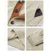 imageJMIERR Mens Warm Corduroy Sweatshirt Casual Stand Collar Quarter Fall Metal Button Pullover Sweaters Long Sleeve with PocketsC Beige