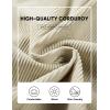 imageJMIERR Mens Warm Corduroy Sweatshirt Casual Stand Collar Quarter Fall Metal Button Pullover Sweaters Long Sleeve with PocketsC Beige