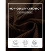 imageJMIERR Mens Warm Corduroy Sweatshirt Casual Stand Collar Quarter Fall Metal Button Pullover Sweaters Long Sleeve with PocketsC Dark Brown