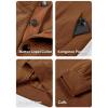 imageJMIERR Mens Warm Corduroy Sweatshirt Casual Stand Collar Quarter Fall Metal Button Pullover Sweaters Long Sleeve with PocketsF Chestnut Brown