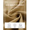 imageJMIERR Mens Warm Corduroy Sweatshirt Casual Stand Collar Quarter Fall Metal Button Pullover Sweaters Long Sleeve with PocketsF Light French Beige