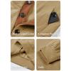 imageJMIERR Mens Warm Corduroy Sweatshirt Casual Stand Collar Quarter Fall Metal Button Pullover Sweaters Long Sleeve with PocketsF Light French Beige