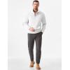 imageJMIERR Mens Warm Corduroy Sweatshirt Casual Stand Collar Quarter Fall Metal Button Pullover Sweaters Long Sleeve with PocketsT White