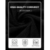 imageJMIERR Mens Warm Corduroy Sweatshirt Casual Stand Collar Quarter Fall Metal Button Pullover Sweaters Long Sleeve with PocketsX Black