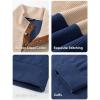 imageJMIERR Mens Warm Corduroy Sweatshirt Casual Stand Collar Quarter Fall Metal Button Pullover Sweaters Long Sleeve with PocketsZ Blue