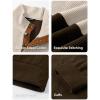 imageJMIERR Mens Warm Corduroy Sweatshirt Casual Stand Collar Quarter Fall Metal Button Pullover Sweaters Long Sleeve with PocketsZ Brown