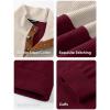 imageJMIERR Mens Warm Corduroy Sweatshirt Casual Stand Collar Quarter Fall Metal Button Pullover Sweaters Long Sleeve with PocketsZ Red
