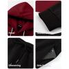 imageJMIERR Mens Hoodie Tracksuit 2 Pieces Set Novelty Color Block Pullover Fleece Hoodies Long Sleeve Casual SweatshirtBburgundy