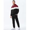 imageJMIERR Mens Hoodie Tracksuit 2 Pieces Set Novelty Color Block Pullover Fleece Hoodies Long Sleeve Casual SweatshirtBburgundy