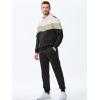 imageJMIERR Mens Hoodie Tracksuit 2 Pieces Set Novelty Color Block Pullover Fleece Hoodies Long Sleeve Casual SweatshirtBlack