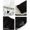 imageJMIERR Mens Hoodie Tracksuit 2 Pieces Set Novelty Color Block Pullover Fleece Hoodies Long Sleeve Casual SweatshirtBlack