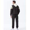 imageJMIERR Mens Hoodie Tracksuit 2 Pieces Set Novelty Color Block Pullover Fleece Hoodies Long Sleeve Casual SweatshirtBlack