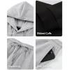 imageJMIERR Mens Hoodie Tracksuit 2 Pieces Set Novelty Color Block Pullover Fleece Hoodies Long Sleeve Casual SweatshirtGray