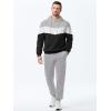 imageJMIERR Mens Hoodie Tracksuit 2 Pieces Set Novelty Color Block Pullover Fleece Hoodies Long Sleeve Casual SweatshirtGray