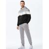 imageJMIERR Mens Hoodie Tracksuit 2 Pieces Set Novelty Color Block Pullover Fleece Hoodies Long Sleeve Casual SweatshirtGray