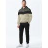 imageJMIERR Mens Hoodie Tracksuit 2 Pieces Set Novelty Color Block Pullover Fleece Hoodies Long Sleeve Casual SweatshirtLaurel Green
