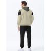 imageJMIERR Mens Hoodie Tracksuit 2 Pieces Set Novelty Color Block Pullover Fleece Hoodies Long Sleeve Casual SweatshirtLaurel Green