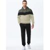 imageJMIERR Mens Hoodie Tracksuit 2 Pieces Set Novelty Color Block Pullover Fleece Hoodies Long Sleeve Casual SweatshirtLaurel Green