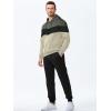 imageJMIERR Mens Hoodie Tracksuit 2 Pieces Set Novelty Color Block Pullover Fleece Hoodies Long Sleeve Casual SweatshirtLaurel Green
