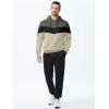 imageJMIERR Mens Hoodie Tracksuit 2 Pieces Set Novelty Color Block Pullover Fleece Hoodies Long Sleeve Casual SweatshirtLaurel Green