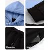 imageJMIERR Mens Hoodie Tracksuit 2 Pieces Set Novelty Color Block Pullover Fleece Hoodies Long Sleeve Casual SweatshirtSky Blue
