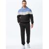 imageJMIERR Mens Hoodie Tracksuit 2 Pieces Set Novelty Color Block Pullover Fleece Hoodies Long Sleeve Casual SweatshirtSky Blue