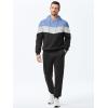 imageJMIERR Mens Hoodie Tracksuit 2 Pieces Set Novelty Color Block Pullover Fleece Hoodies Long Sleeve Casual SweatshirtSky Blue