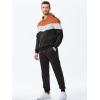 imageJMIERR Mens Hoodie Tracksuit 2 Pieces Set Novelty Color Block Pullover Fleece Hoodies Long Sleeve Casual SweatshirtVermilion