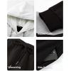 imageJMIERR Mens Hoodie Tracksuit 2 Pieces Set Novelty Color Block Pullover Fleece Hoodies Long Sleeve Casual SweatshirtWhite