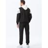 imageJMIERR Mens Hoodie Tracksuit 2 Pieces Set Novelty Color Block Pullover Fleece Hoodies Long Sleeve Casual SweatshirtWhite